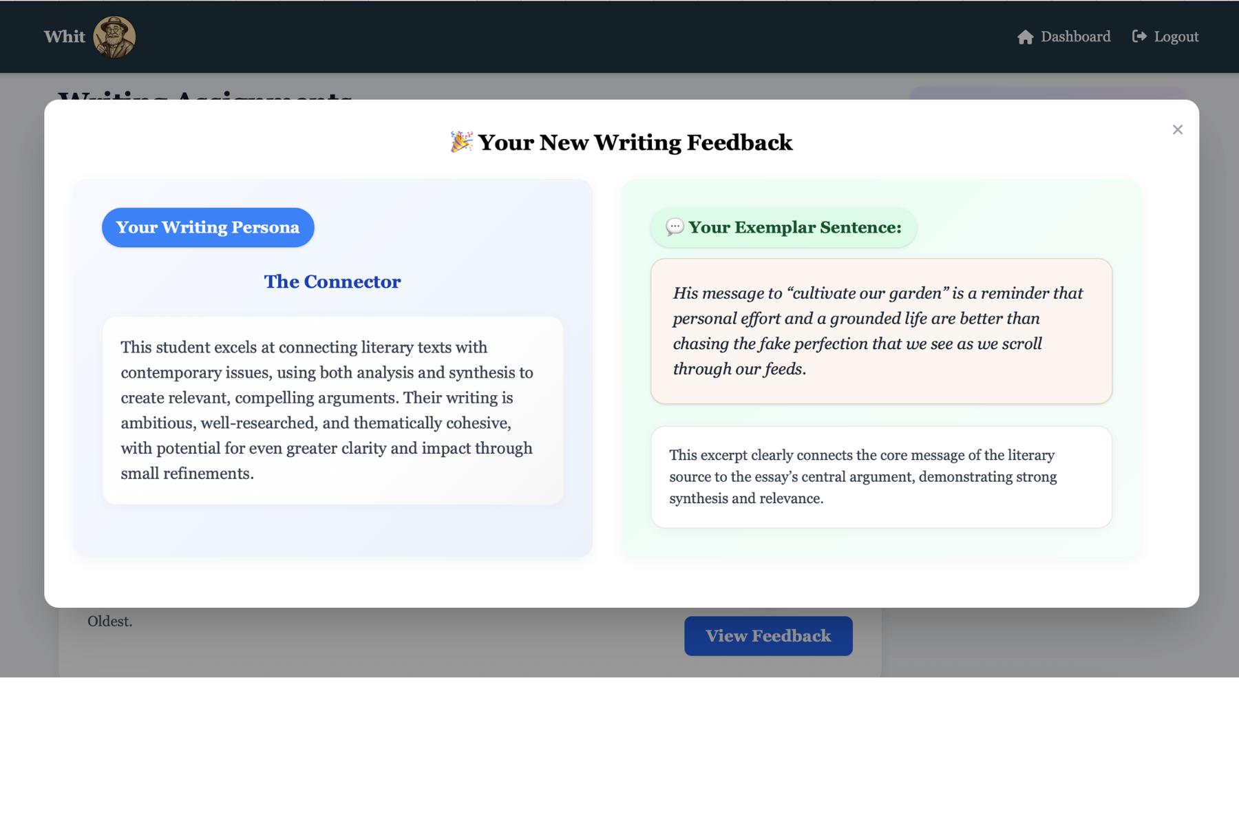 Student Feedback Example